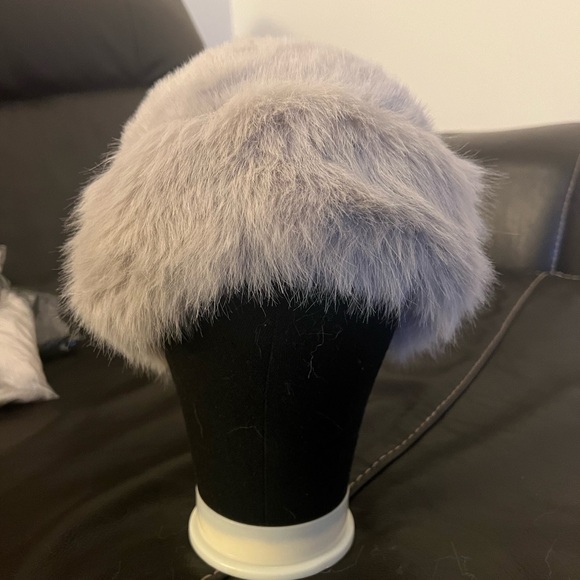 Gray Faux Fur Winter Hat – Soft & Warm Russian Style - Picture 7 of 9